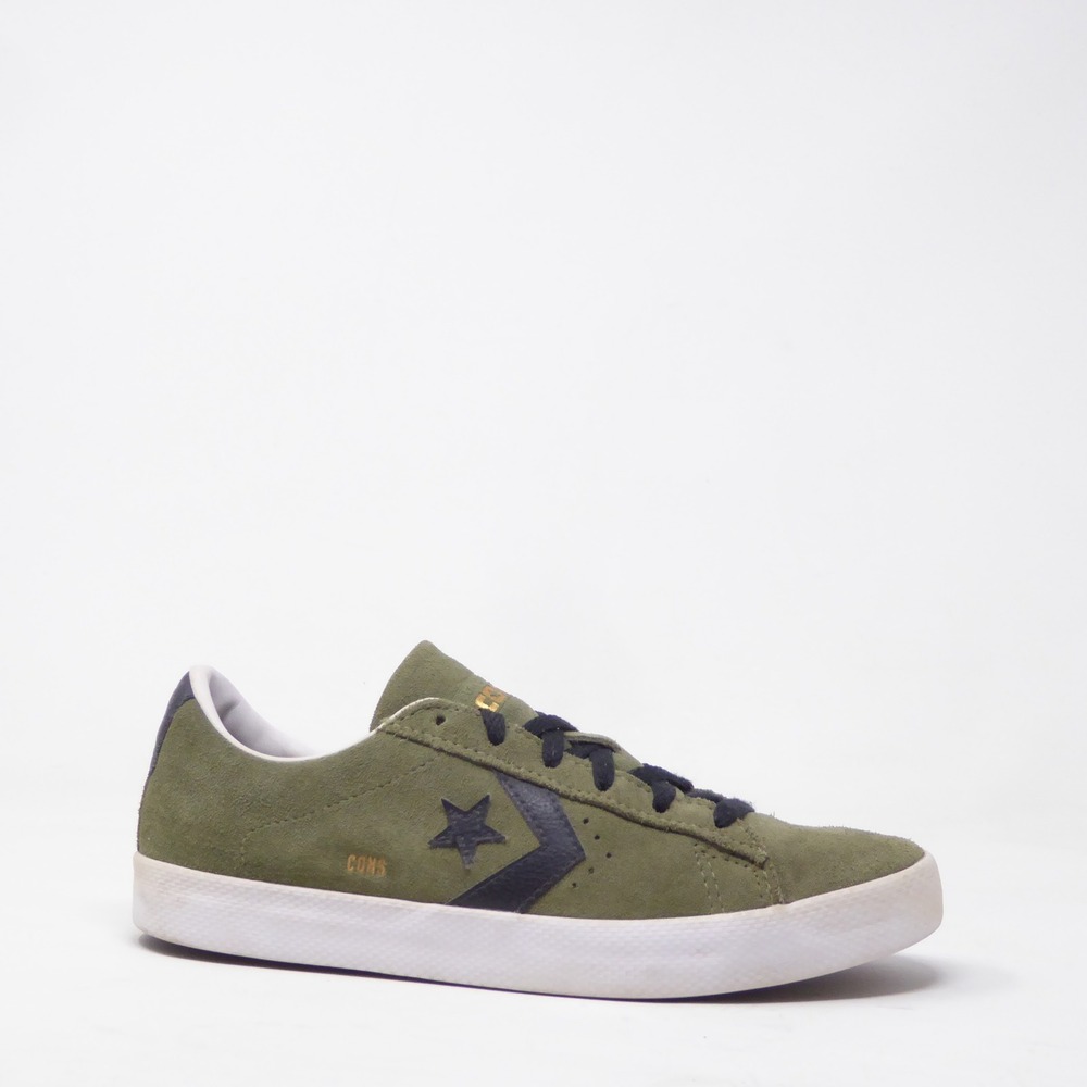 Converse Pro Leather Vulc Pro Low Sneakers Utility Green Suede 7.5 Womens
